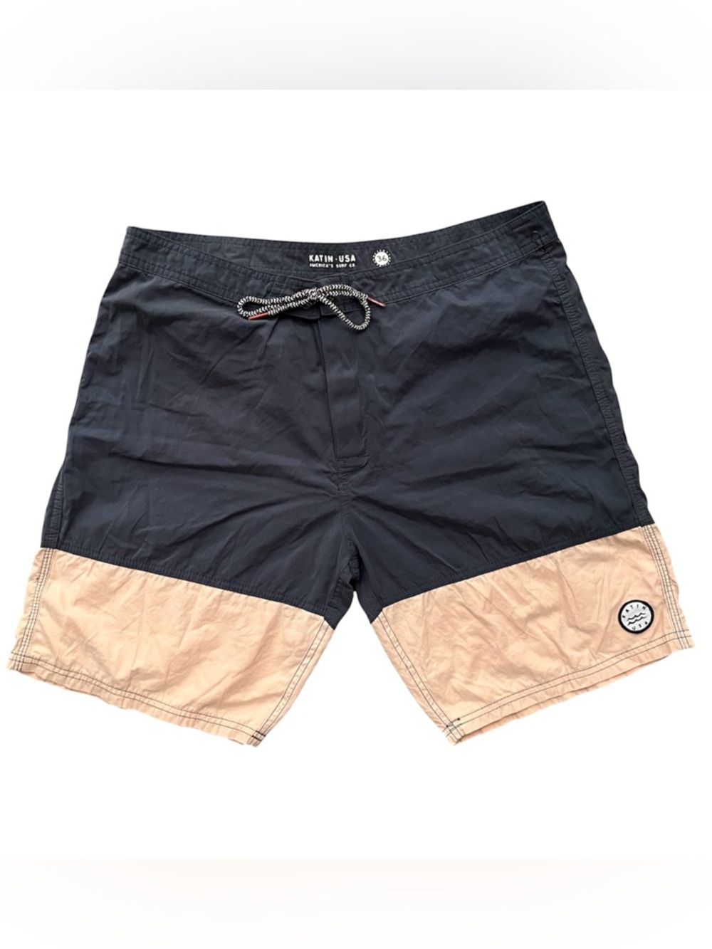 Katin Men's Gray and Peach Obispo Colorblock Board Shorts